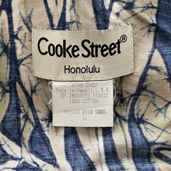 COOKE STREET Reverse Print Aloha Hawaiian Tropical Shirt Men L Large - Picture 5 of 7